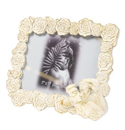 Photo frame Rose, white/gold color, 13x18cm