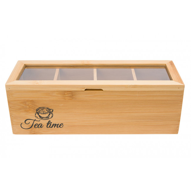 Коробка для чая Tea time, бамбук, 26.5x9x9cm