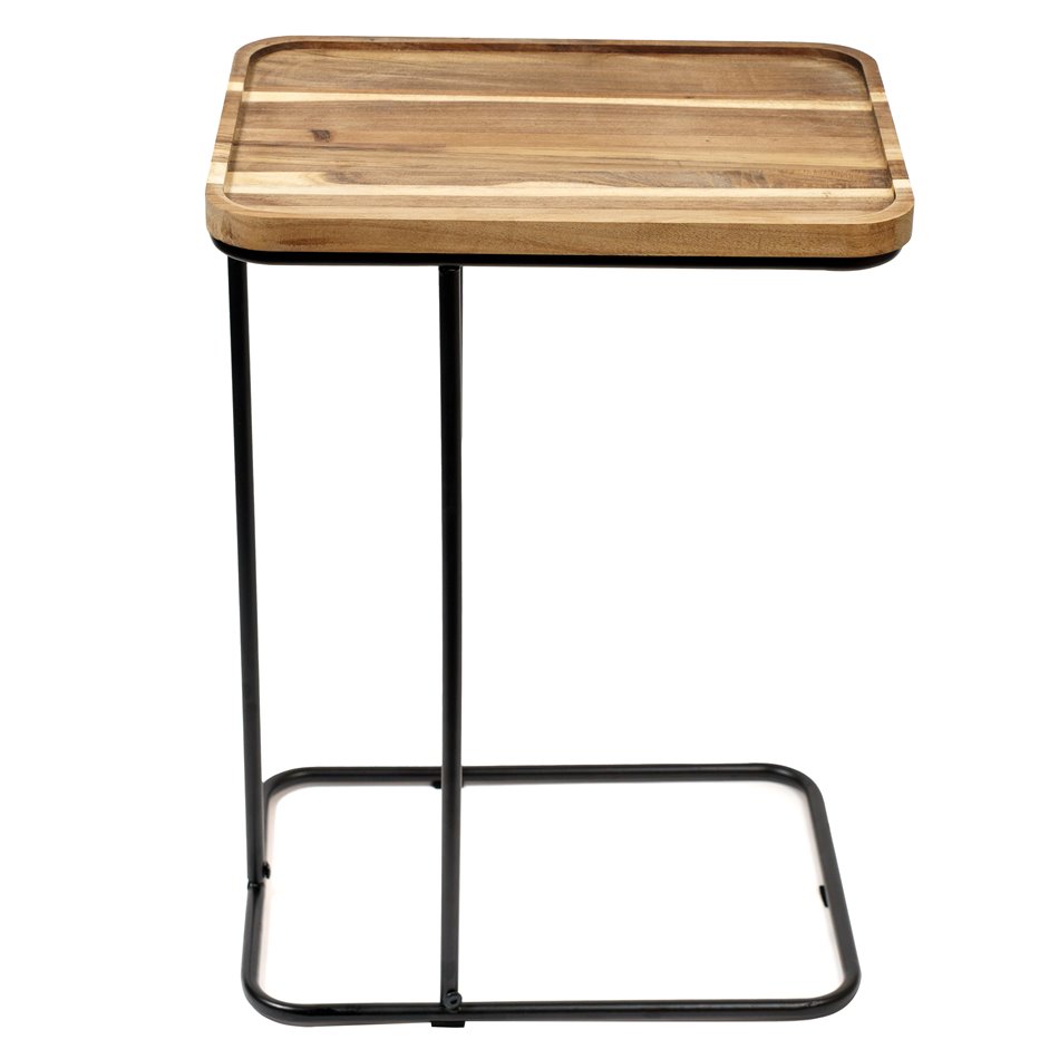 Side table Canape, acacia wood/metal, H55x40x30cm