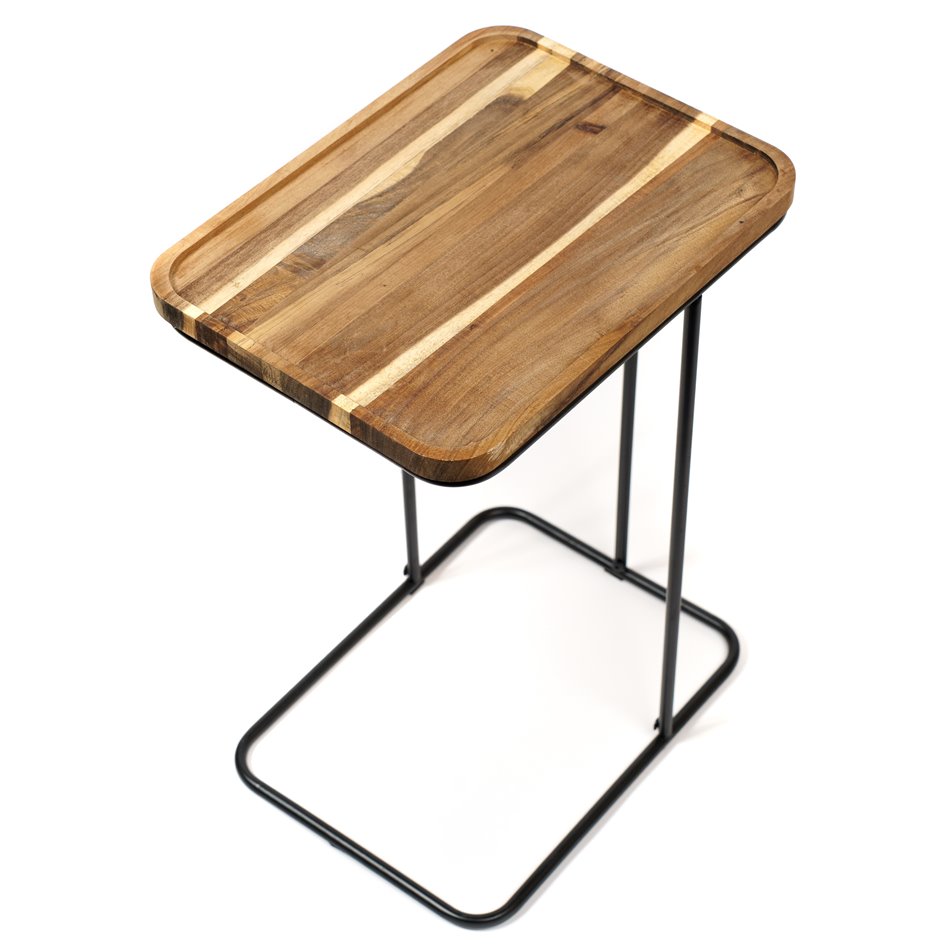 Side table Canape, acacia wood/metal, H55x40x30cm