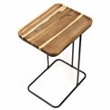 Side table Canape, acacia wood/metal, H55x40x30cm