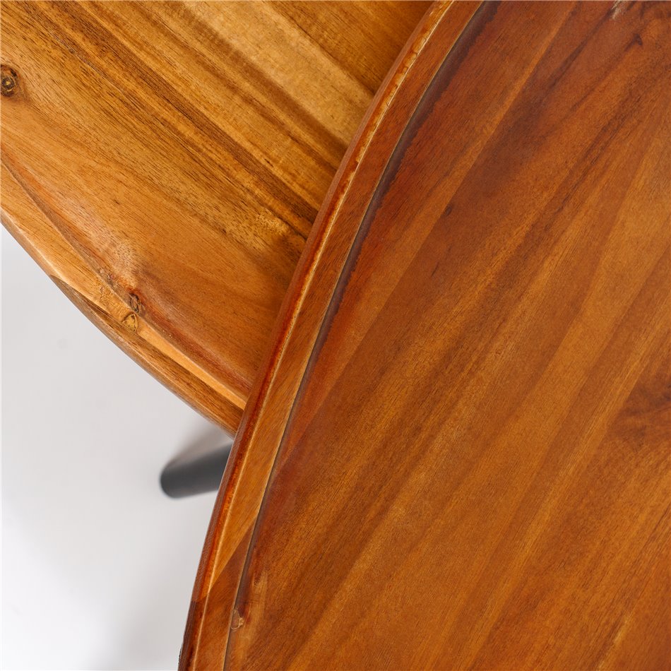 Side table set 2 Gigogne, acacia/pine wood, H40x60x39cm, H31x50x34.5cm