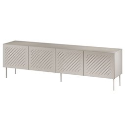 TV table Heina, beige, metal/chipboard, 200.5x40cm, H60cm 