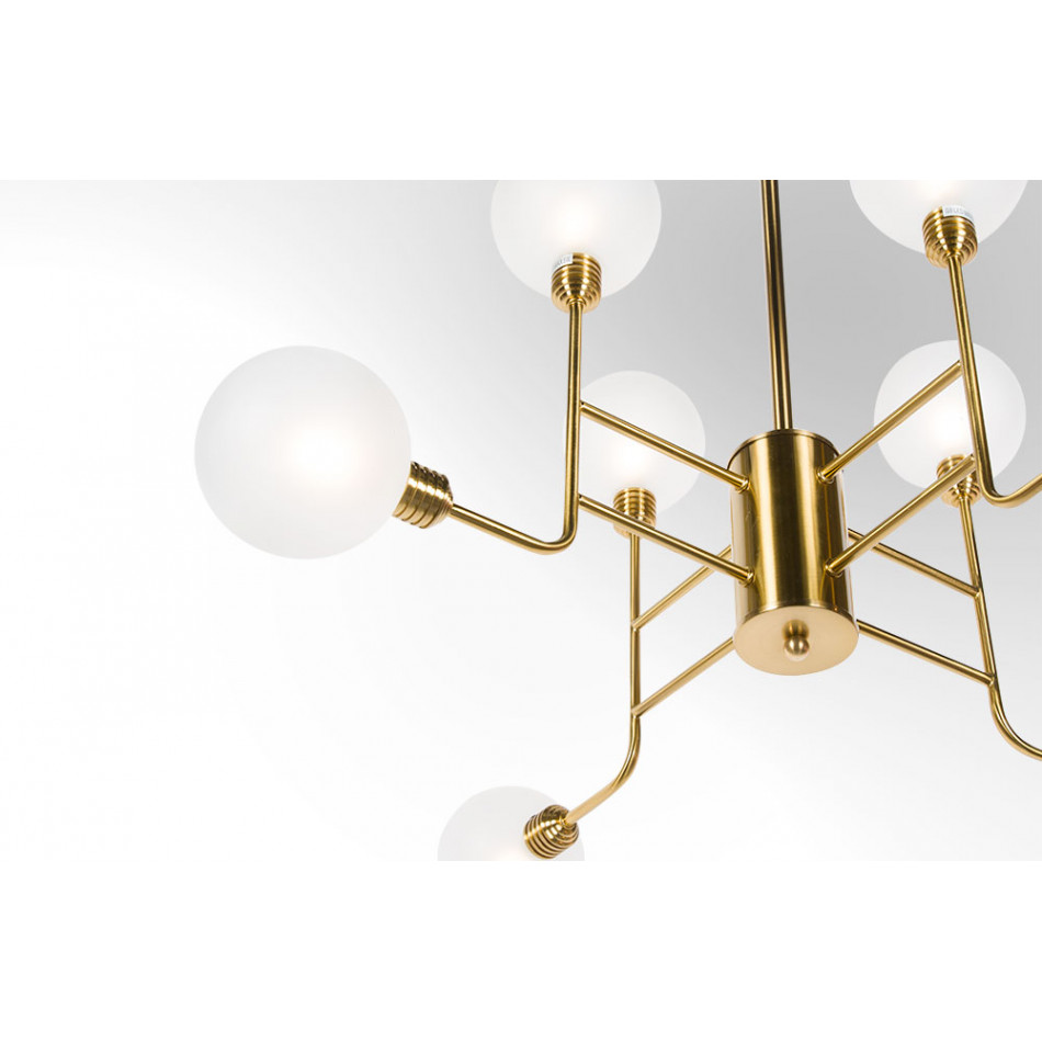 Pendant lamp Rebais frosted, D85xH132cm, G9 8x35W(max)