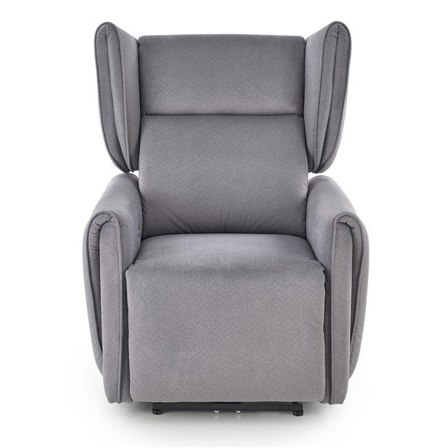 Electric recliner Helato, grey, polyester/metal/wood, H109-95x83x91-161cm, seat height 48-53cm
