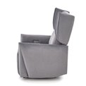 Electric recliner Helato, grey, polyester/metal/wood, H109-95x83x91-161cm, seat height 48-53cm