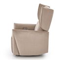 Electric recliner Helato, beige, polyester/metal/wood, H109-95x83x91-161cm, seat height 48-53cm