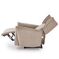 Electric recliner Helato, beige, polyester/metal/wood, H109-95x83x91-161cm, seat height 48-53cm