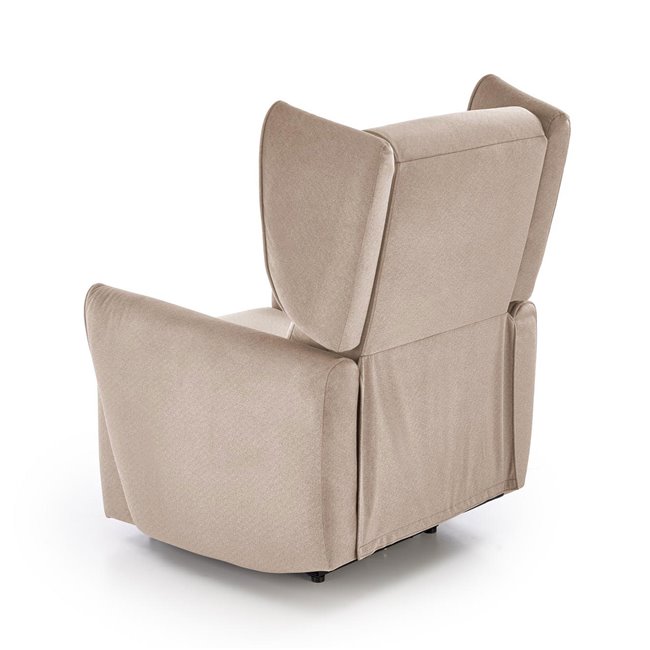 Electric recliner Helato, beige, polyester/metal/wood, H109-95x83x91-161cm, seat height 48-53cm
