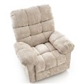 Electric recliner Hamore, beige, polyester/metal/wood, H86-100x105x100-168cm, seat height 50-55cm