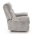 Electric recliner Hamore, grey, polyester/metal/wood, H86-100x105x100-168cm, seat height 50-55cm