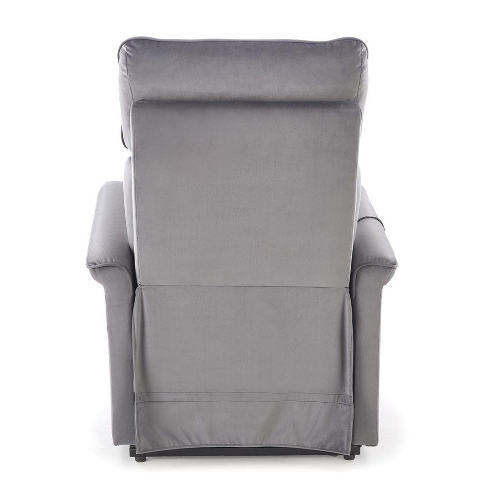 Electric recliner with massage function Hemiro, grey, H108-90x80x90-160cm, seat height 51-52cm