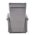 Electric recliner with massage function Hemiro, grey, H108-90x80x90-160cm, seat height 51-52cm