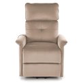 Electric recliner with massage function Hemiro, beige, H108-90x80x90-160cm, seat height 51-52cm