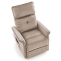 Electric recliner with massage function Hemiro, beige, H108-90x80x90-160cm, seat height 51-52cm