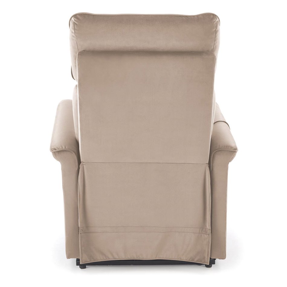 Electric recliner with massage function Hemiro, beige, H108-90x80x90-160cm, seat height 51-52cm