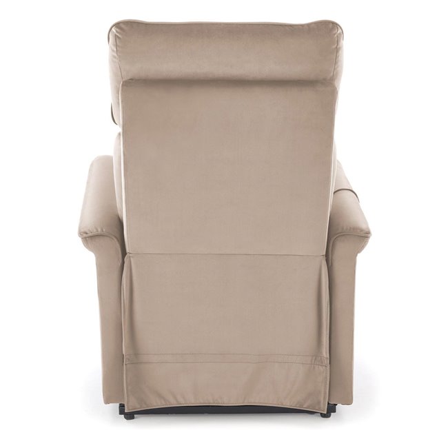 Electric recliner with massage function Hemiro, beige, H108-90x80x90-160cm, seat height 51-52cm