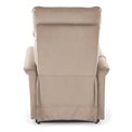 Electric recliner with massage function Hemiro, beige, H108-90x80x90-160cm, seat height 51-52cm
