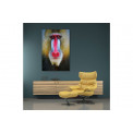 Wall Glass Art Monkey face, 80x120cm
