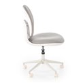 Office chair Horion, white/grey, polyester/polypropylene, H89-99cm 55x46cm, seat height 48-58cm