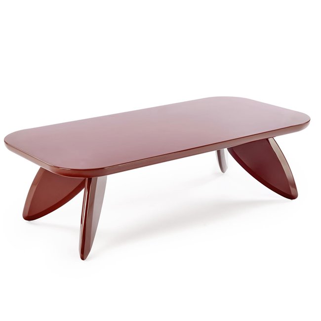 Coffee table Horaya, dark red, MDF, 120x60cm, H36cm 