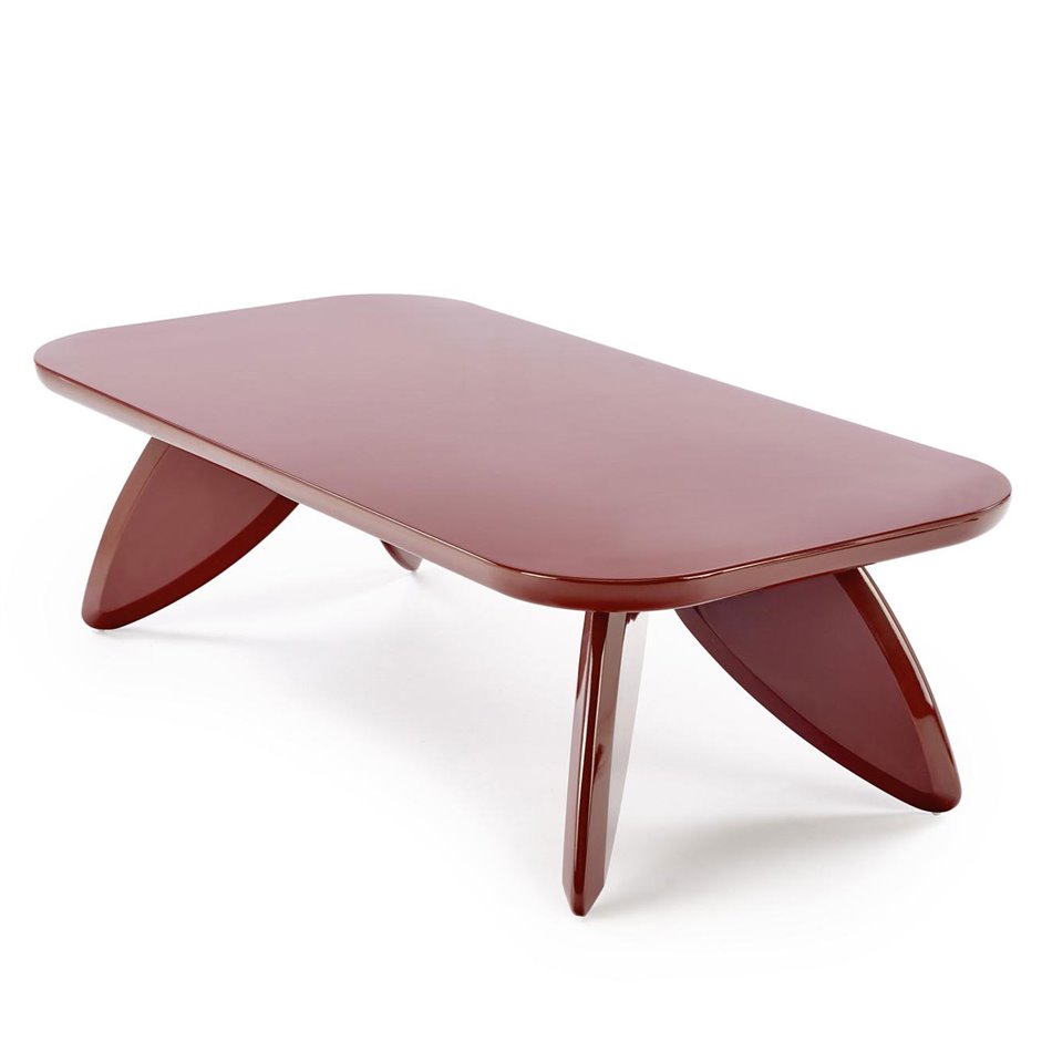 Coffee table Horaya, dark red, MDF, 120x60cm, H36cm 