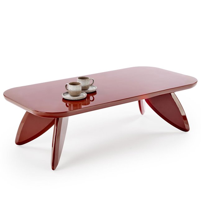 Coffee table Horaya, dark red, MDF, 120x60cm, H36cm 
