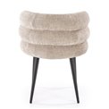 Dining chair Haimo K575, beige, steel/polyester, H79x64x62cm, seat height 51cm