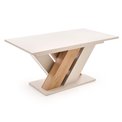Extendable dining table Harandon, cremona oak/cream color,, 160-200x90cm H76cm 