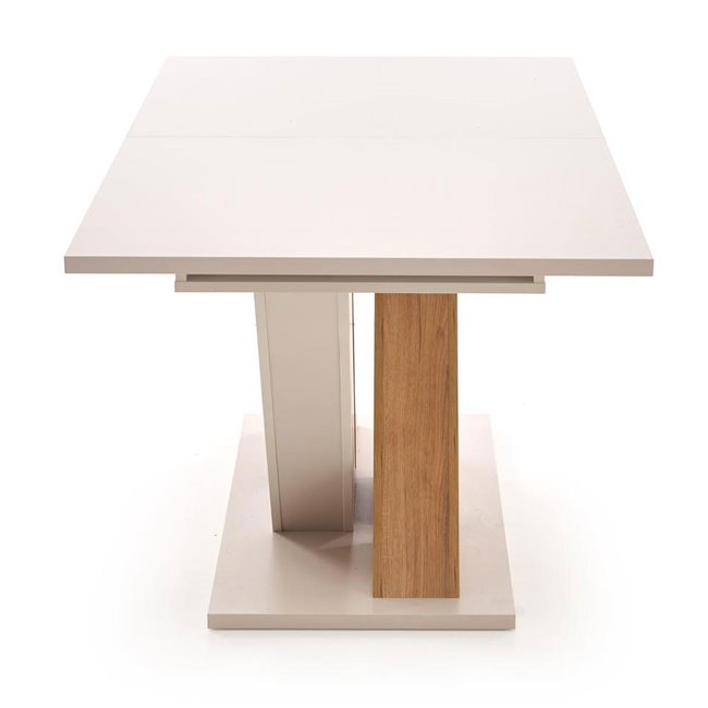 Extendable dining table Harandon, cremona oak/cream color,, 160-200x90cm H76cm 