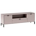 TV table Halink, old pink, metal/chipboard, 165x40.6cm, H55.7cm 