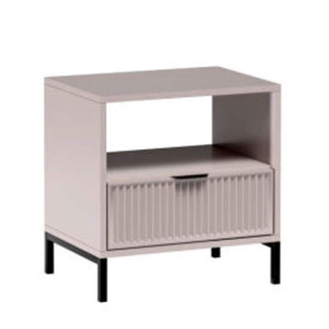 Bedside table Halink, old pink, metal/chipboard, 54.5x40.6cm, H54.5cm 