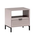 Bedside table Halink, old pink, metal/chipboard, 54.5x40.6cm, H54.5cm 
