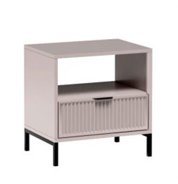 Bedside table Halink, old pink, metal/chipboard, 54.5x40.6cm, H54.5cm 