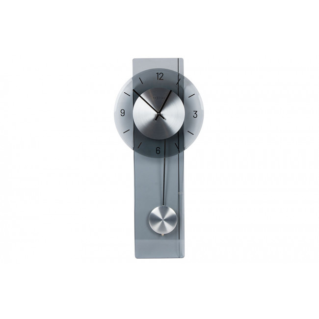 Настенные часы Eleanor, стекло/металл, серый цвет, 70x30см 