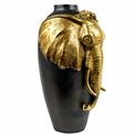 Декоративная ваза Elephant, черный/золотой цвет, H38x22x20cm