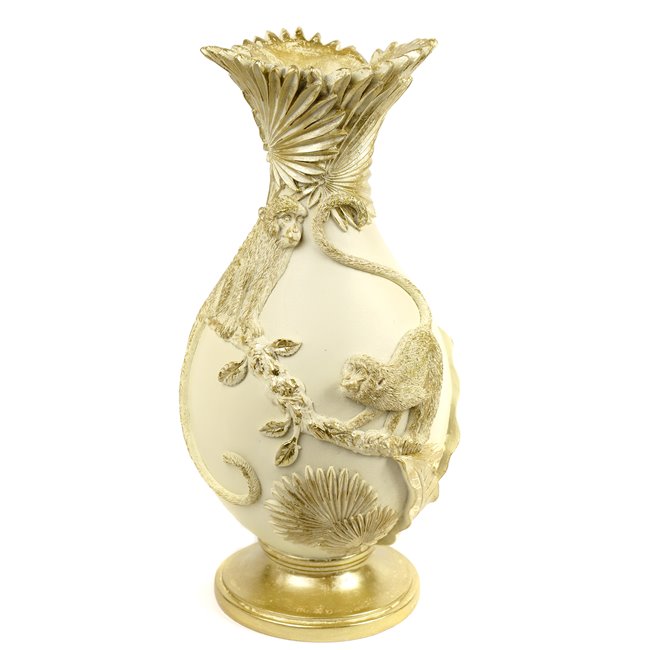 Декоративная ваза Fantasy, кремового/золотой цвет, H38cm, D19.5cm