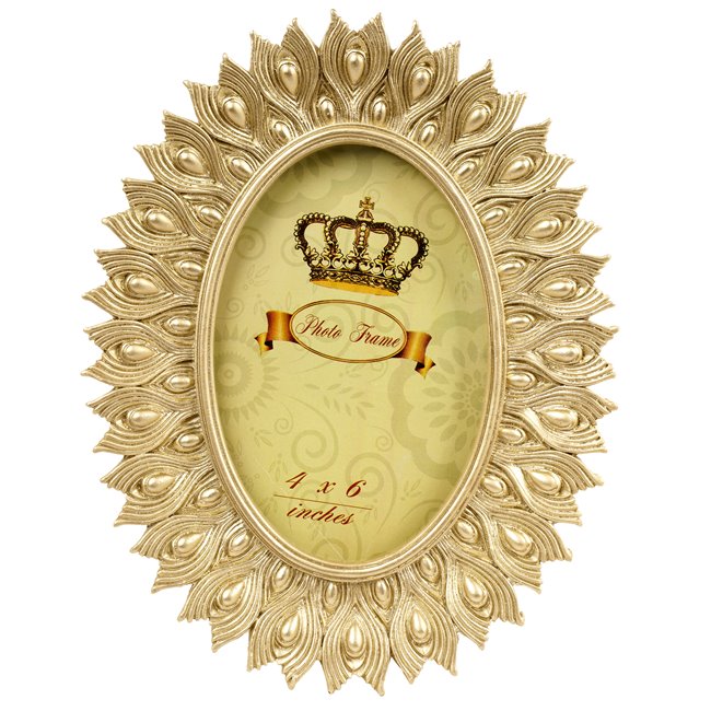 Photo frame Ovale gold, 10x15cm