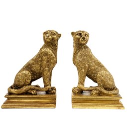 Bookend Animals, gold color, set, H23.5x34x11cm
