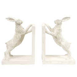 Bookend Rabbit Bookend, white, set, H22x32x11cm
