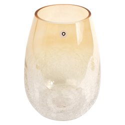 Ваза Alexis cracle, стекло, бежевый, H25cm, D19cm