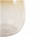 Vase Alexis cracle, glass, beige, H25cm, D19cm