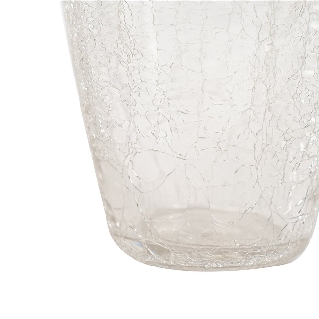 Ваза Alexis cracle, стекло, бежевый, H40cm, D13cm