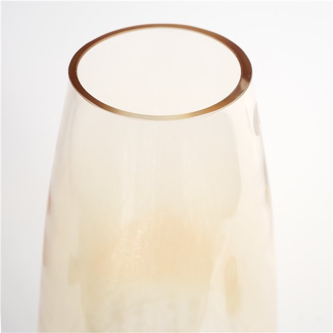 Ваза Alexis cracle, стекло, бежевый, H40cm, D13cm