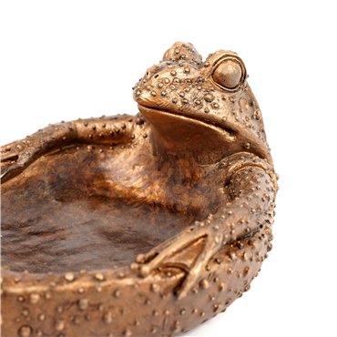 Decorative tray Frog, bronze color, H10.5x20x16cm