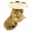 Decorative figure Lion with tray, gold color, H26x41.5x22cm