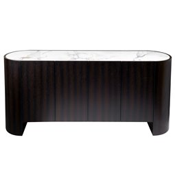 Sideboard Romanna SB, sintered stone/oak veneer, H80x180x42cm