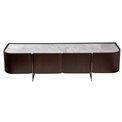 TV stand Rondola TV, sintered stone/ash veneer/metal, H50x180x42cm