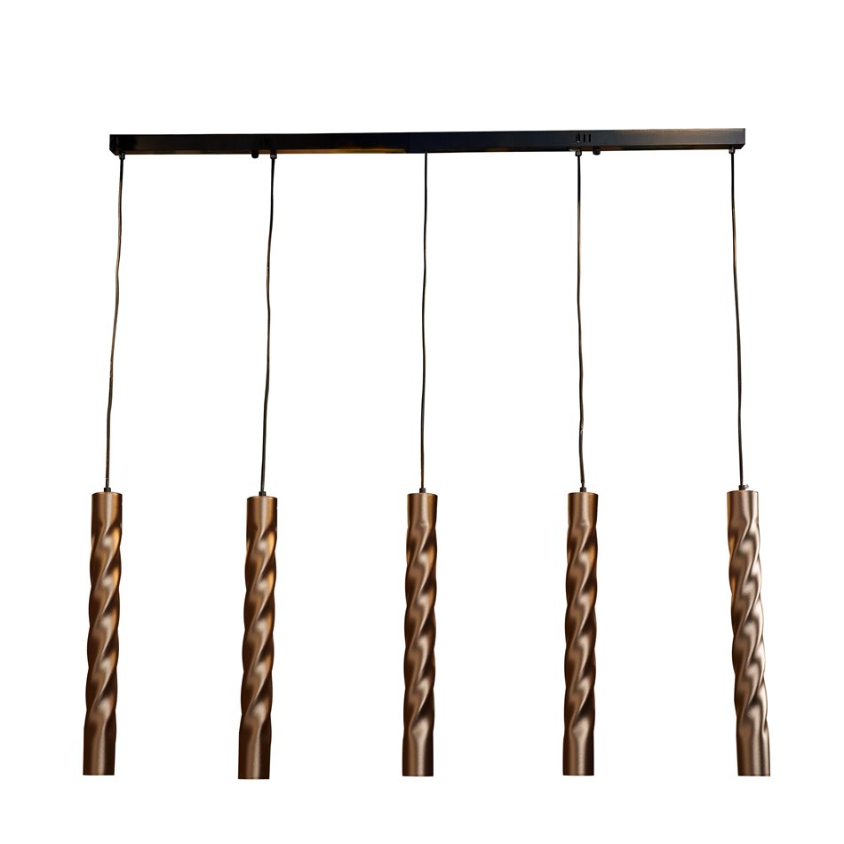 Pendant lamp Imalla Coffe Gold, H55-235x120x5.5cm, GU10x5 5W(MAX)