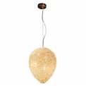 Pendant lamp Kalgy, gold/champagne color, H45-180cm, D30cm, E14x6 40W(MAX)